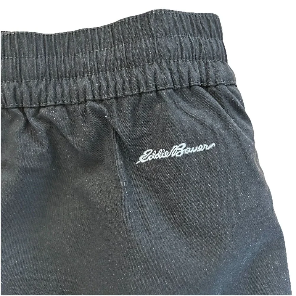Eddie Bauer Women’s Tulip Hem Skort Black Large Hiking Travel Athletic Stretch